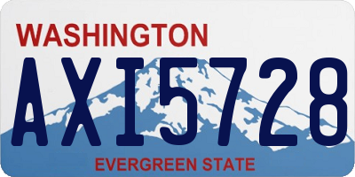 WA license plate AXI5728