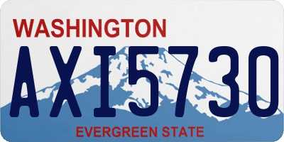 WA license plate AXI5730