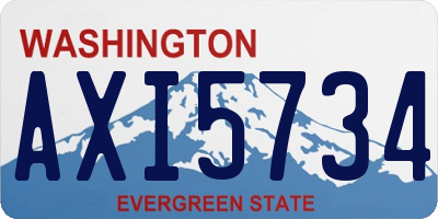 WA license plate AXI5734