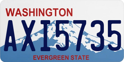 WA license plate AXI5735