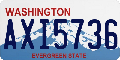 WA license plate AXI5736