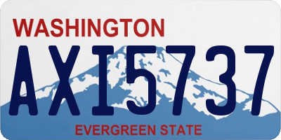 WA license plate AXI5737