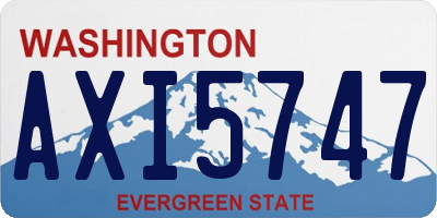 WA license plate AXI5747