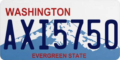 WA license plate AXI5750