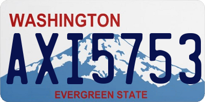 WA license plate AXI5753