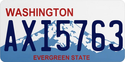 WA license plate AXI5763