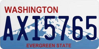 WA license plate AXI5765