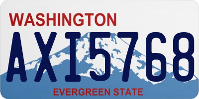 WA license plate AXI5768