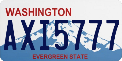 WA license plate AXI5777
