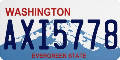 WA license plate AXI5778