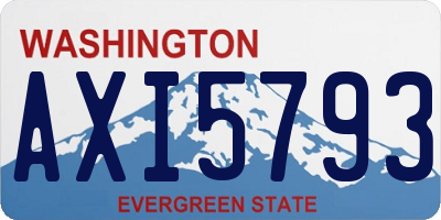WA license plate AXI5793