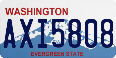 WA license plate AXI5808