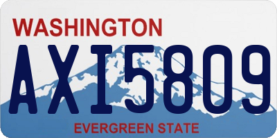 WA license plate AXI5809