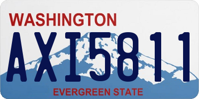 WA license plate AXI5811