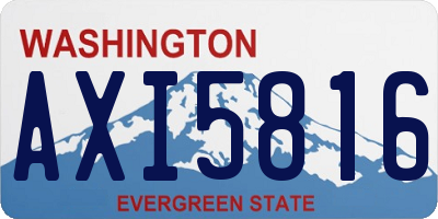 WA license plate AXI5816