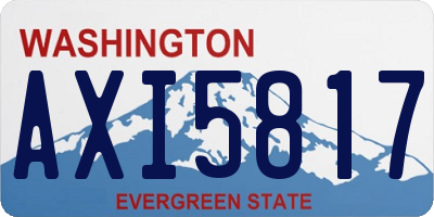 WA license plate AXI5817