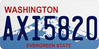 WA license plate AXI5820