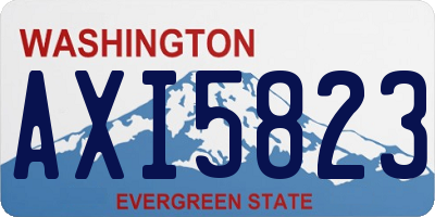 WA license plate AXI5823