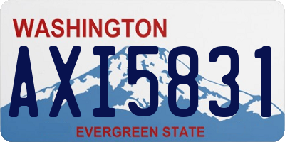 WA license plate AXI5831