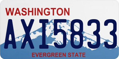 WA license plate AXI5833