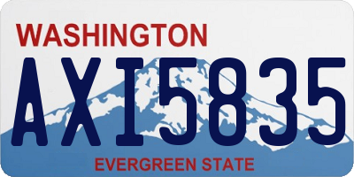 WA license plate AXI5835