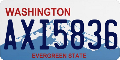 WA license plate AXI5836