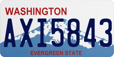 WA license plate AXI5843