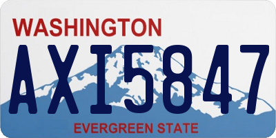 WA license plate AXI5847