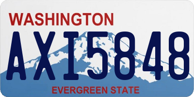 WA license plate AXI5848