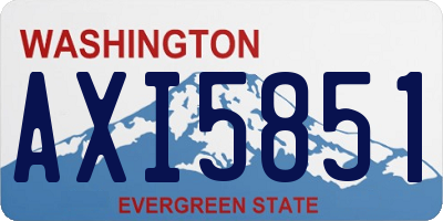 WA license plate AXI5851
