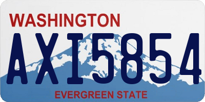 WA license plate AXI5854