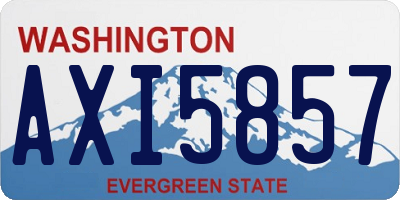 WA license plate AXI5857