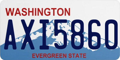 WA license plate AXI5860