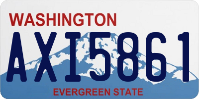 WA license plate AXI5861