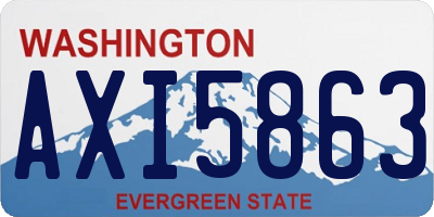WA license plate AXI5863