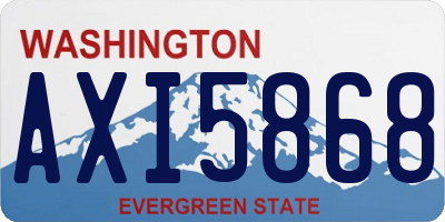 WA license plate AXI5868