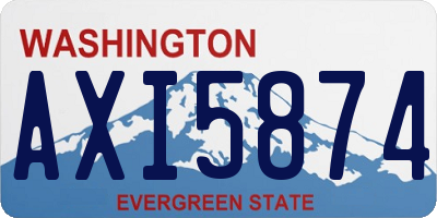 WA license plate AXI5874