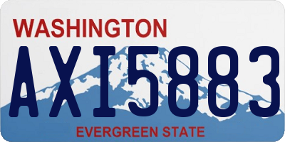 WA license plate AXI5883