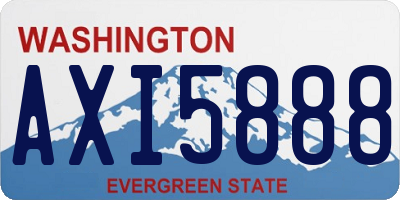 WA license plate AXI5888