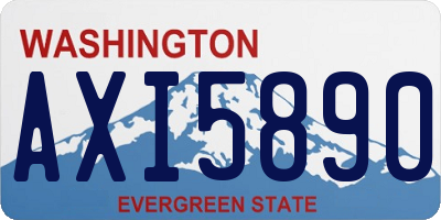 WA license plate AXI5890