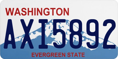 WA license plate AXI5892
