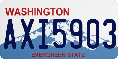 WA license plate AXI5903