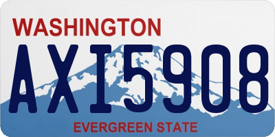 WA license plate AXI5908