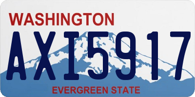 WA license plate AXI5917