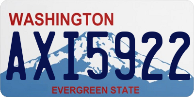 WA license plate AXI5922