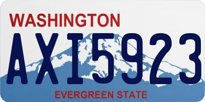 WA license plate AXI5923