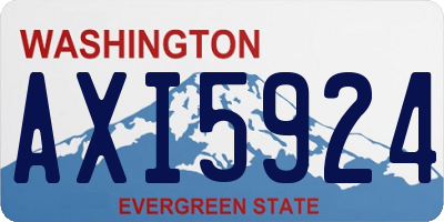 WA license plate AXI5924
