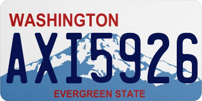 WA license plate AXI5926