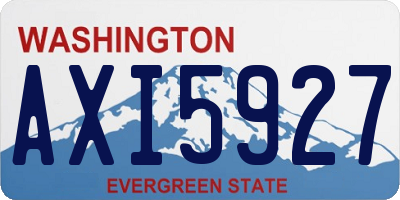 WA license plate AXI5927
