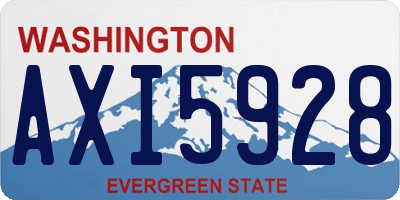 WA license plate AXI5928